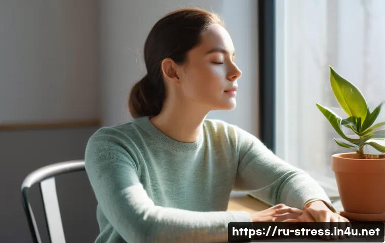 스트레스 해소를 위한 간단한 마사지 - **A Serene Head and Neck Massage Moment**
A young woman in her late 20s, with a gentle and focus...